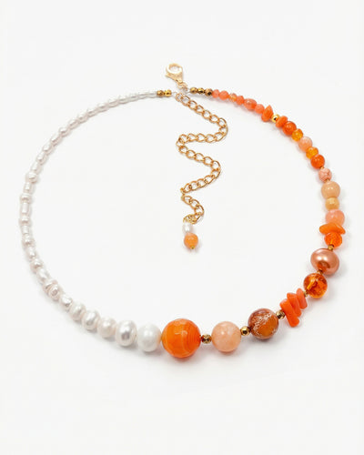 Be Happy - Colier, Perle Naturale, Pietre Semipretioase