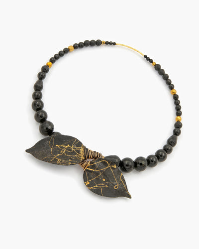 Be Fearless - Colier, Frunze Naturale Vopsite, Onix