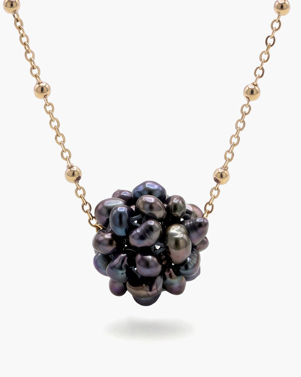 Blue Berry - Colier, Perle Naturale Albastre