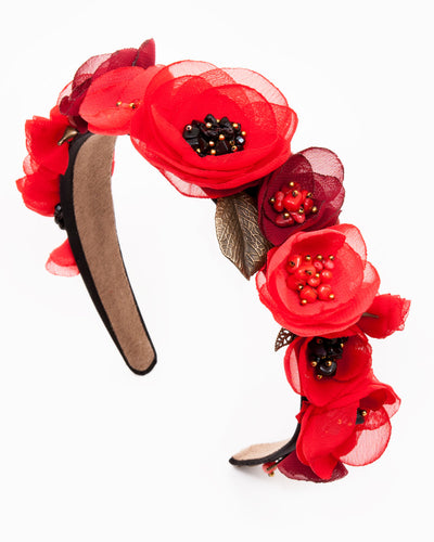 Poppy Crown - Coronita Flori, Maci, Coral, Onix
