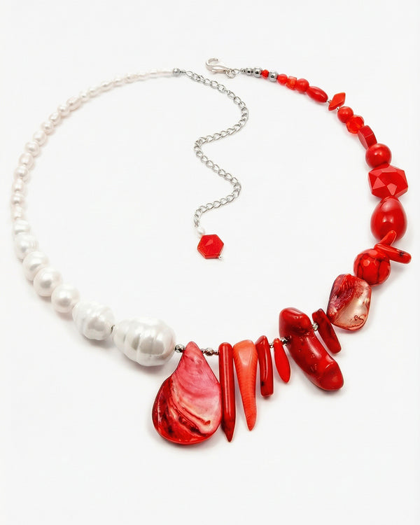 Be Loved - Colier Statement, Perle Naturale, Pietre Semipretioase