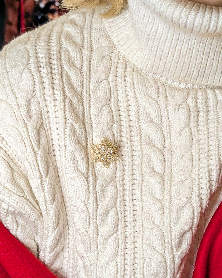 Tiny Frost Star - Brosa Fulg de Nea Zirconiu