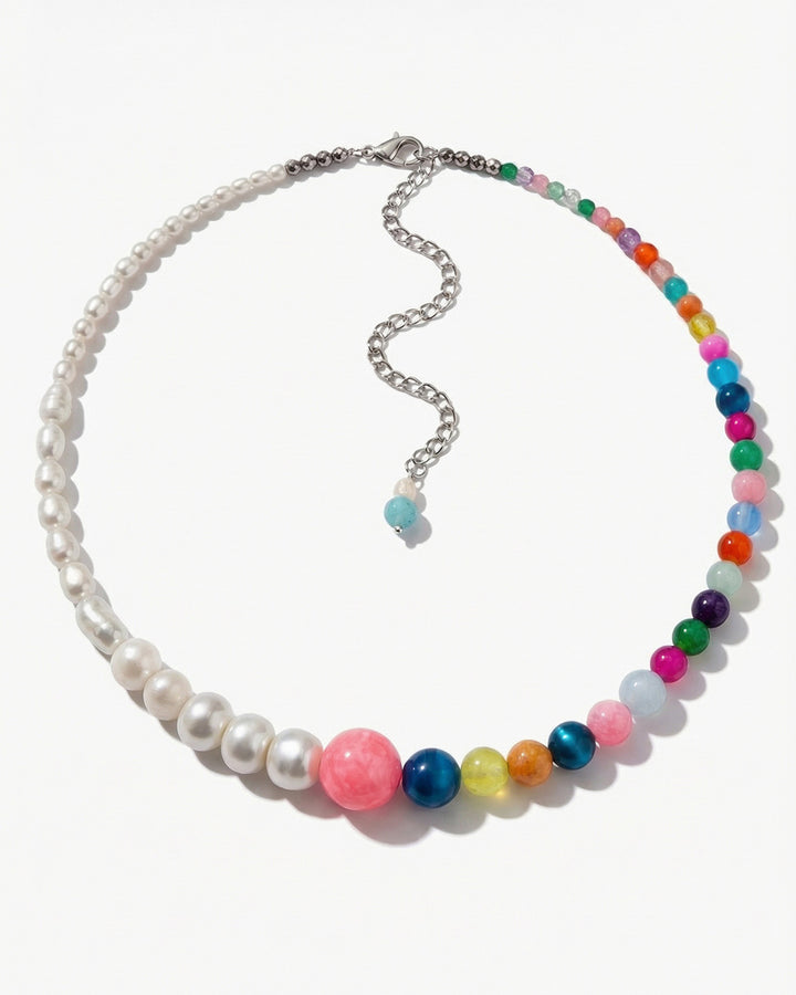 Be Gorgeous - Colier, Perle De Cultura, Pietre Semipretioase