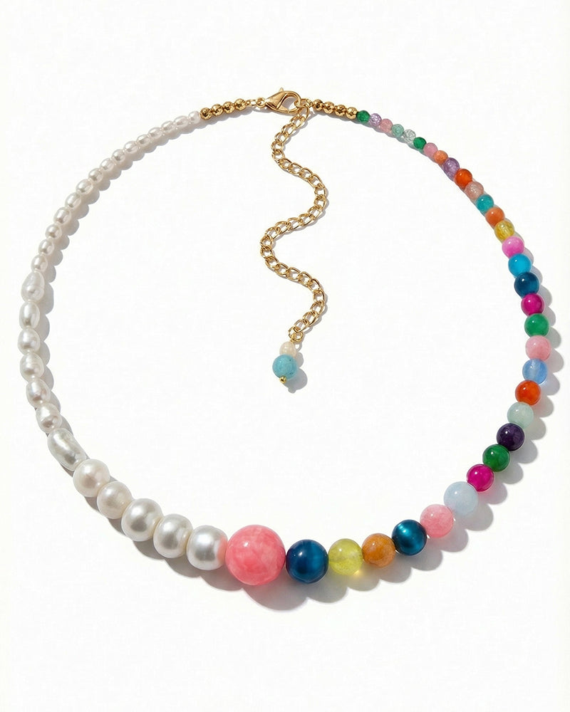 Be Gorgeous - Colier, Perle De Cultura, Pietre Semipretioase