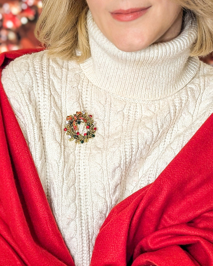 Festive Spark - Brosa Coronita Craciun