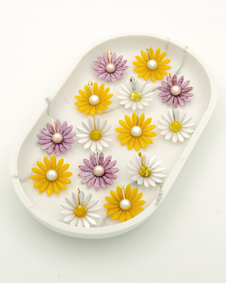 My Daisy Sunny - Colier Floare, Margareta, Argint 925, Perla Mallorca