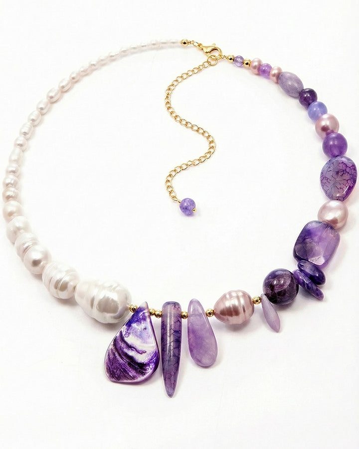 Be Confident - Colier Statement, Perle De Cultura, Pietre Semipretioase