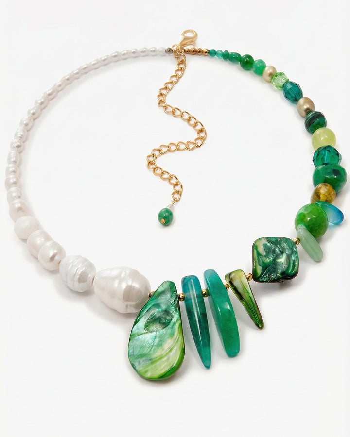 Be Creative - Colier Statement, Perle De Cultura, Pietre Semipretioase