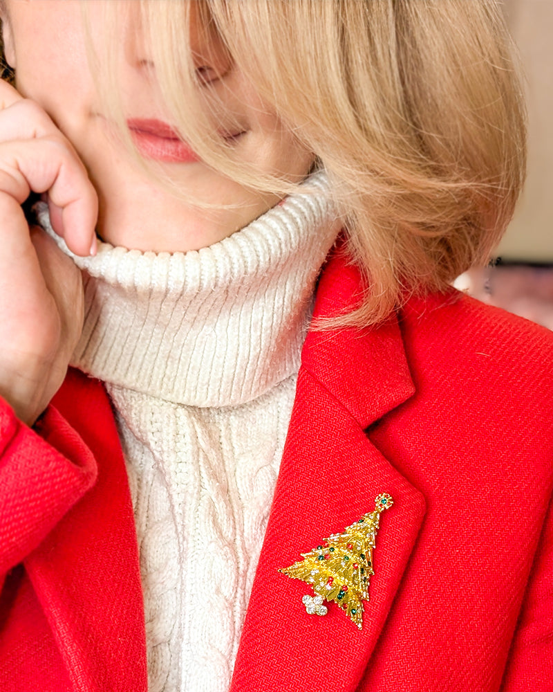 Gold Pine - Brosa Brad Craciun