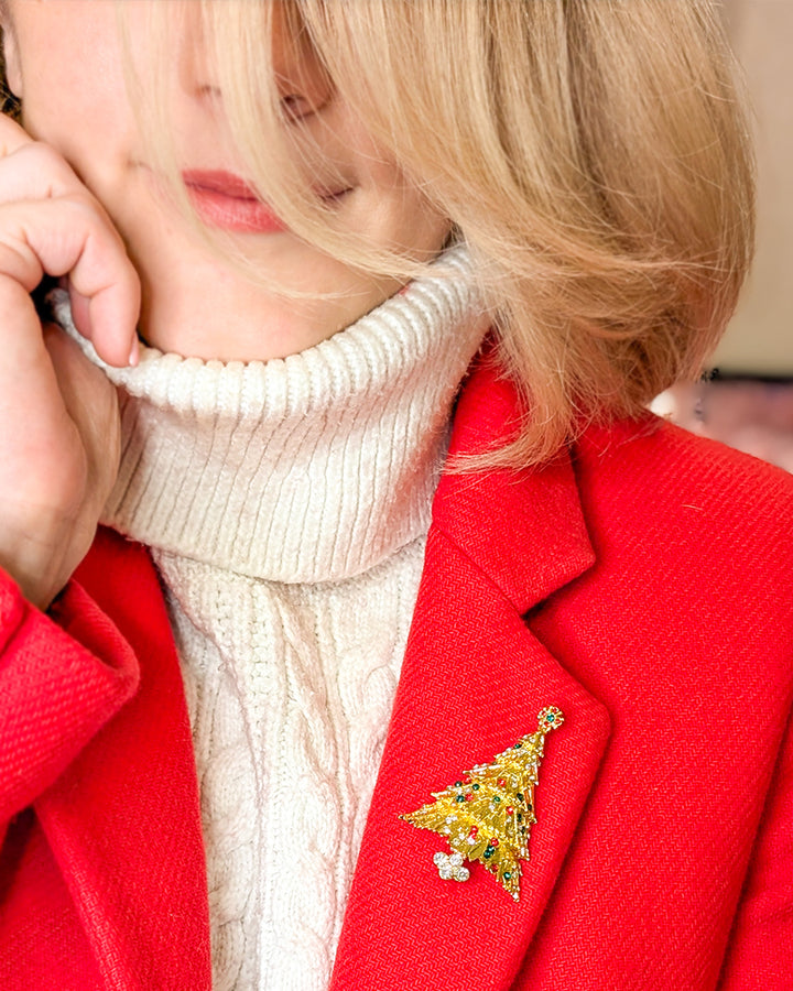 Gold Pine - Brosa Brad Craciun