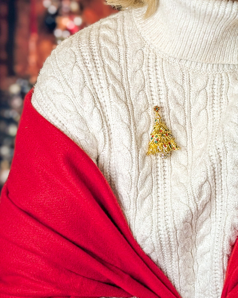 Gold Pine - Brosa Brad Craciun