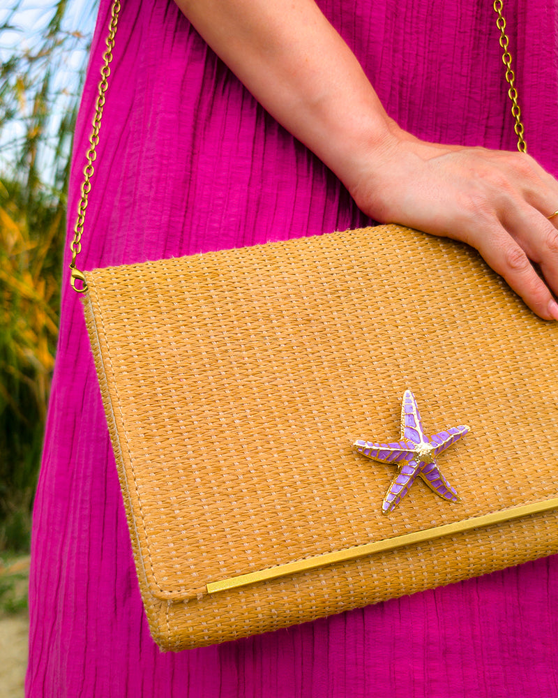 Stella Marina Purple - Brosa/Pandantiv Stea De Mare, Colier Lant, Charm