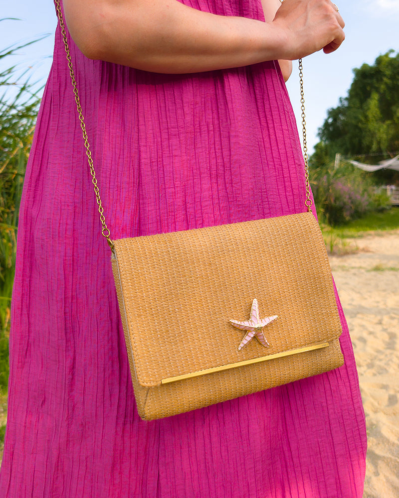 Stella Marina Pink - Brosa/Pandantiv Stea De Mare, Colier Lant, Charm