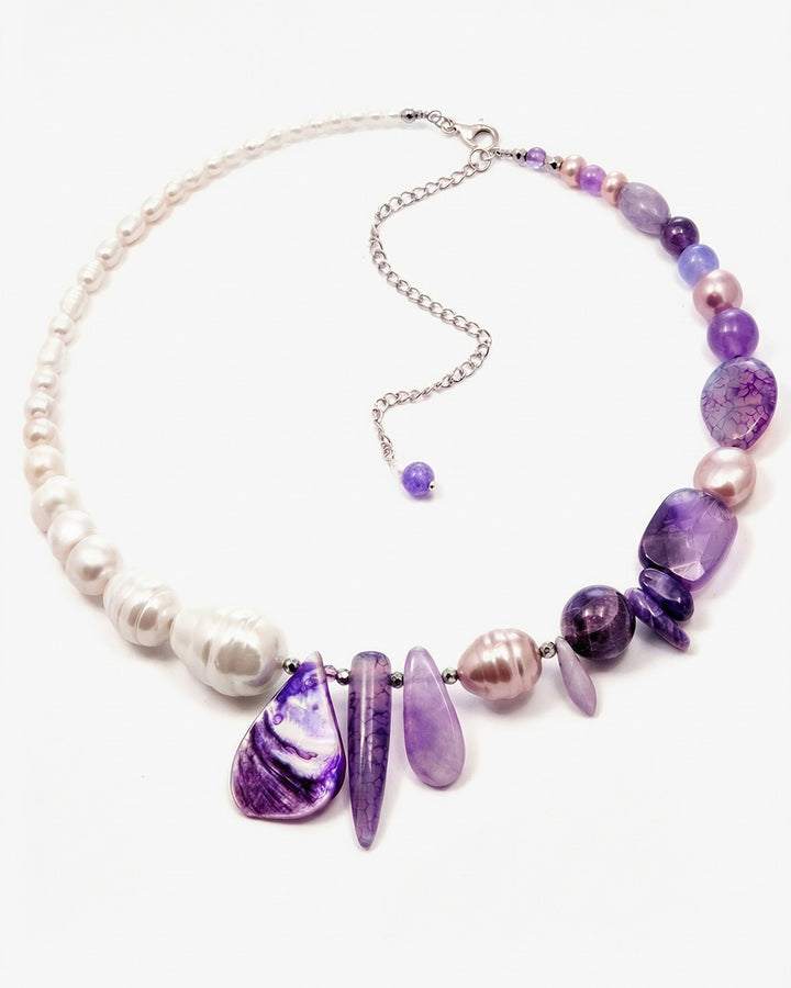 Be Confident - Colier Statement, Perle De Cultura, Pietre Semipretioase