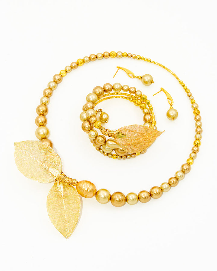 Be Timeless Earrings - cercei, perle, tortita arg925 placate cu aur
