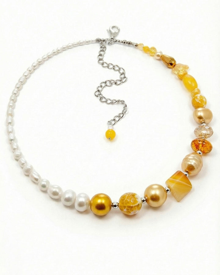 Be Kind Playful - Colier, Perle De Cultura, Pietre Semipretioase