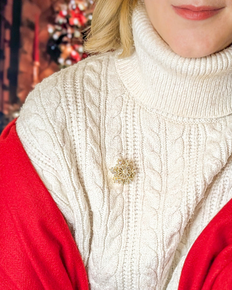 Gold Frost Spinner - Brosa Fulg de Nea Zirconiu