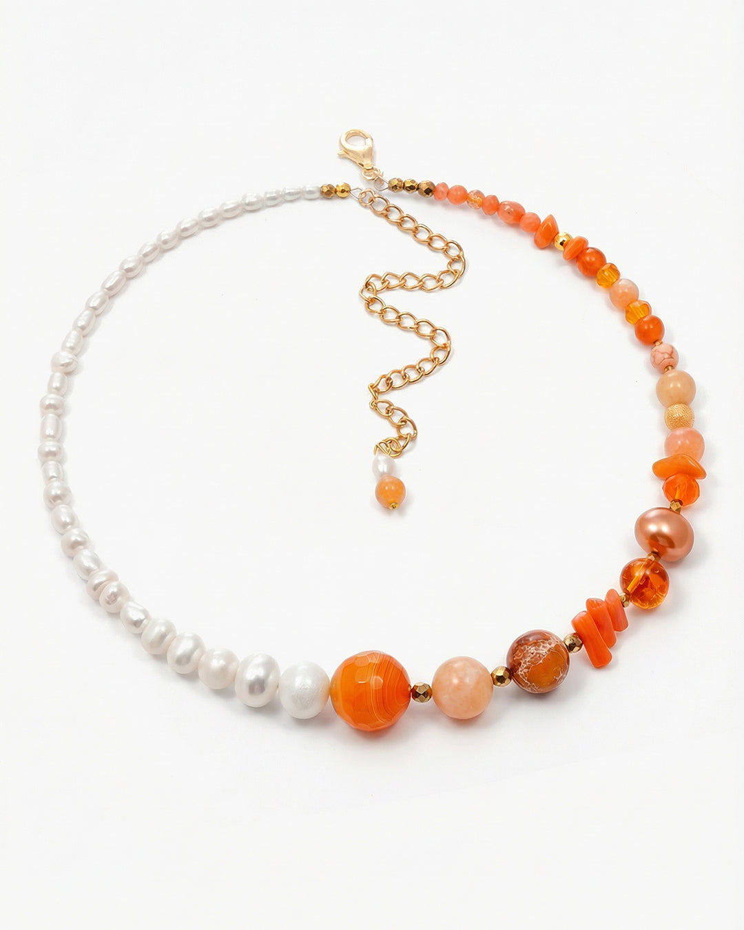 colier, perle naturale, pietre semipretioase, jad, hematit, carneol, sidef, perle mallorca, agat, coral, jasp imperial, jasp