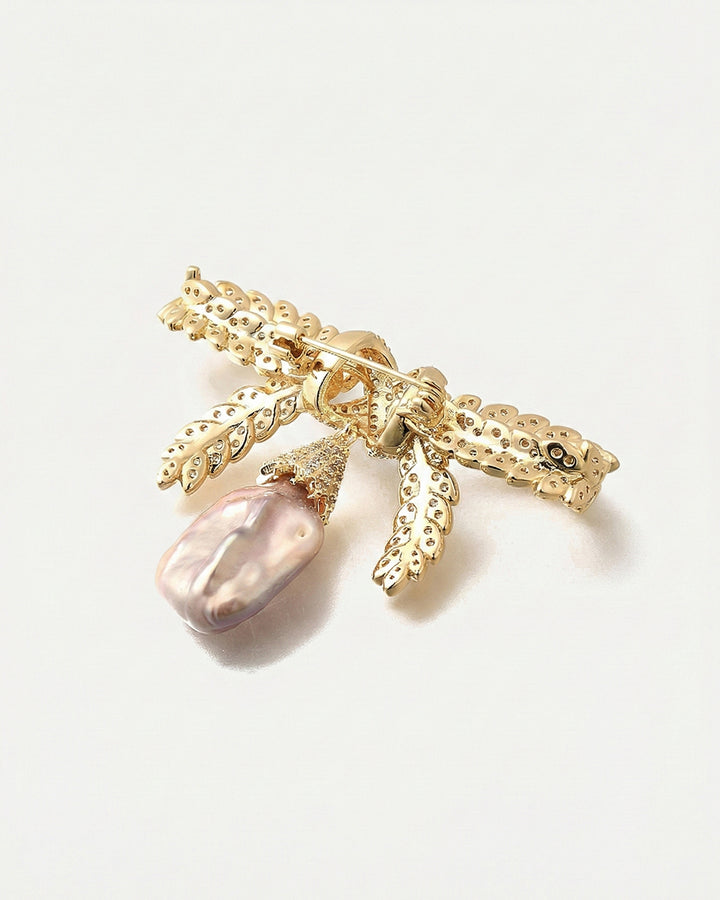 Infinite Charm - Brosa Statement, Funda, Perla Naturala, Cristale