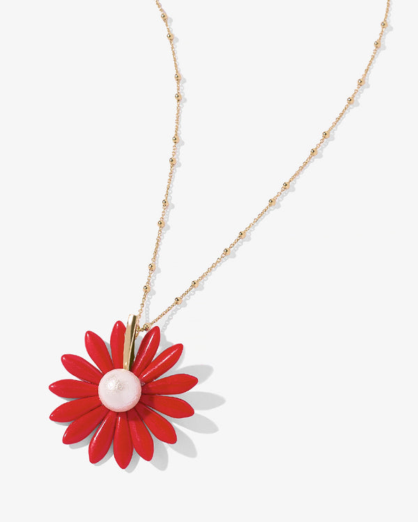 My Daisy Scarlet - Colier Floare, Margareta, Perla Mallorca