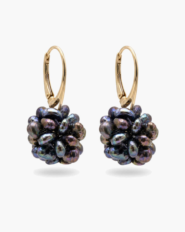 Blue Berry - Cercei, Perle Naturale Albastre