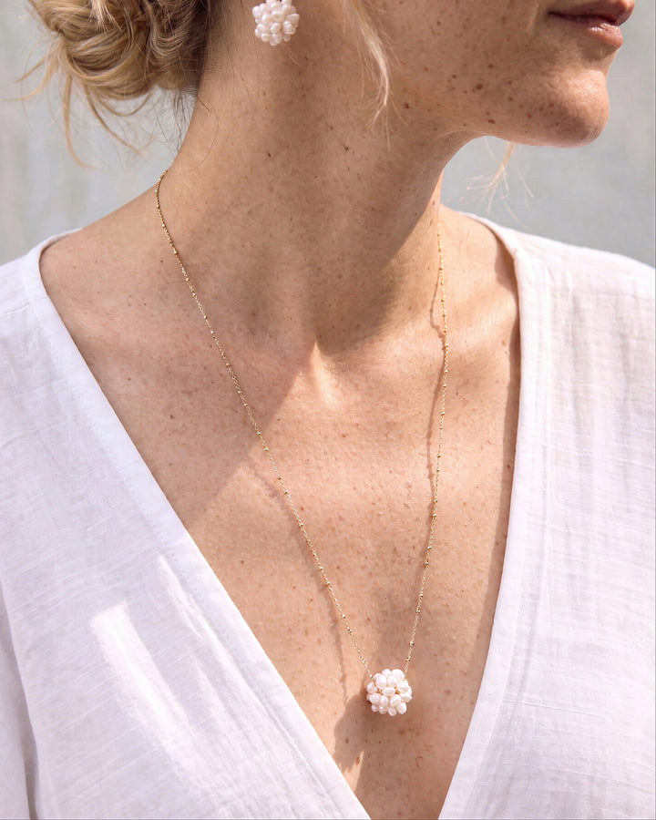 Pure Berry - Colier, Perle Naturale Albe