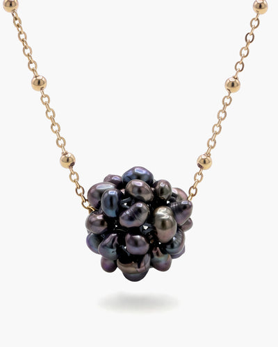 Blue Berry - Colier, Perle Naturale Albastre