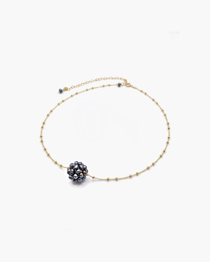 Blue Berry - Colier, Perle Naturale Albastre