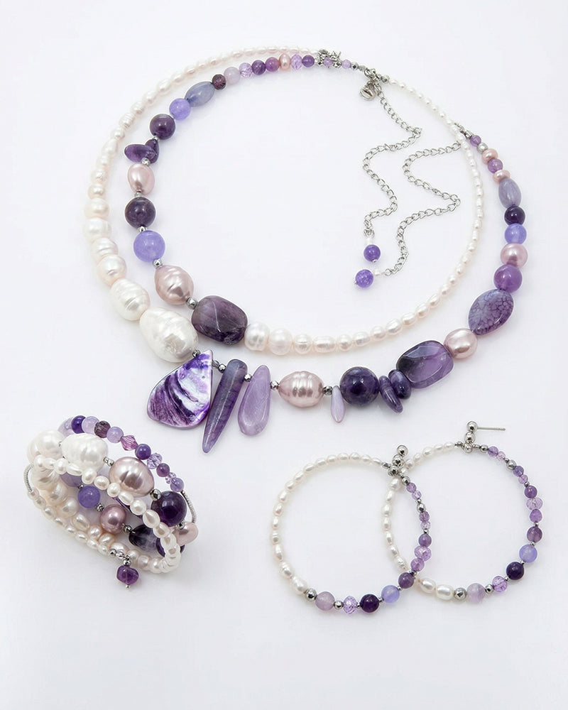 Be Confident - Colier, Perle De Cultura, Pietre Semipretioase