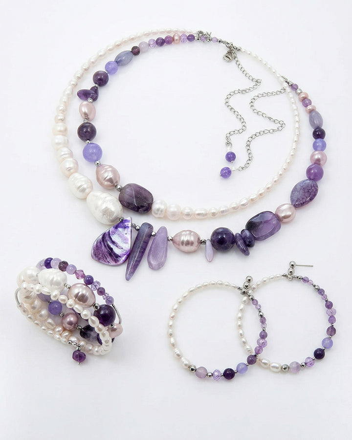 Be Confident - Colier, Perle De Cultura, Pietre Semipretioase