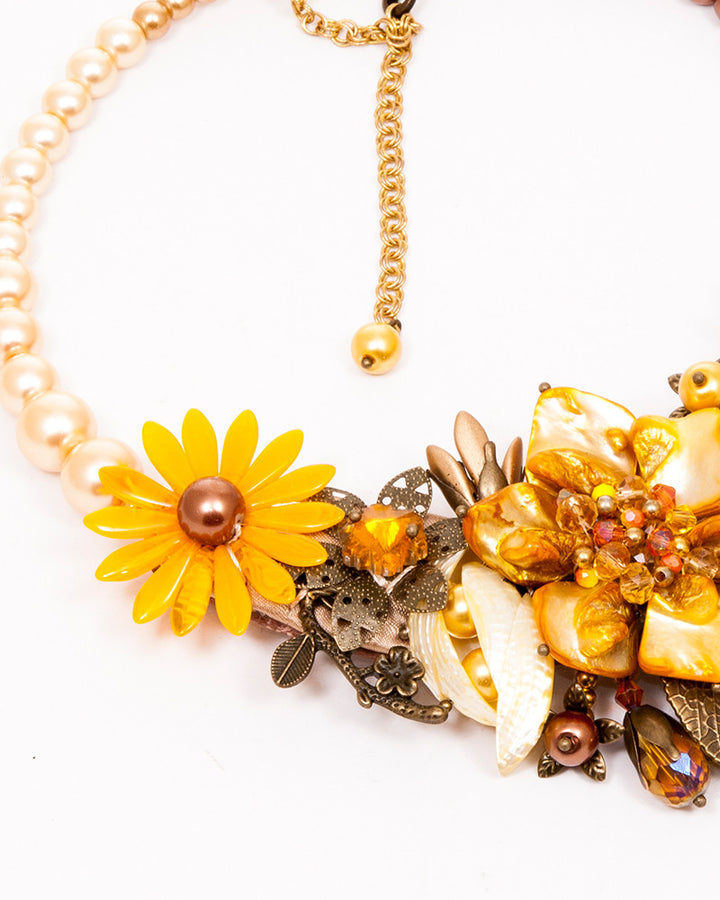 Gold Rush - Colier Statement Floral, Sidef