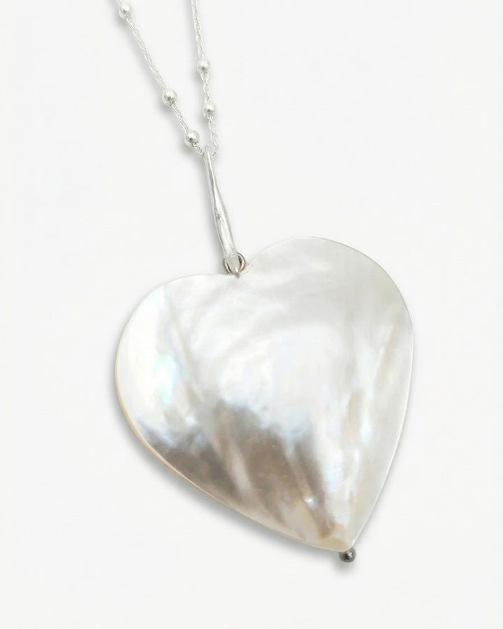 Ti Amo Pendant - pandantiv, inima sidef, perle naturale