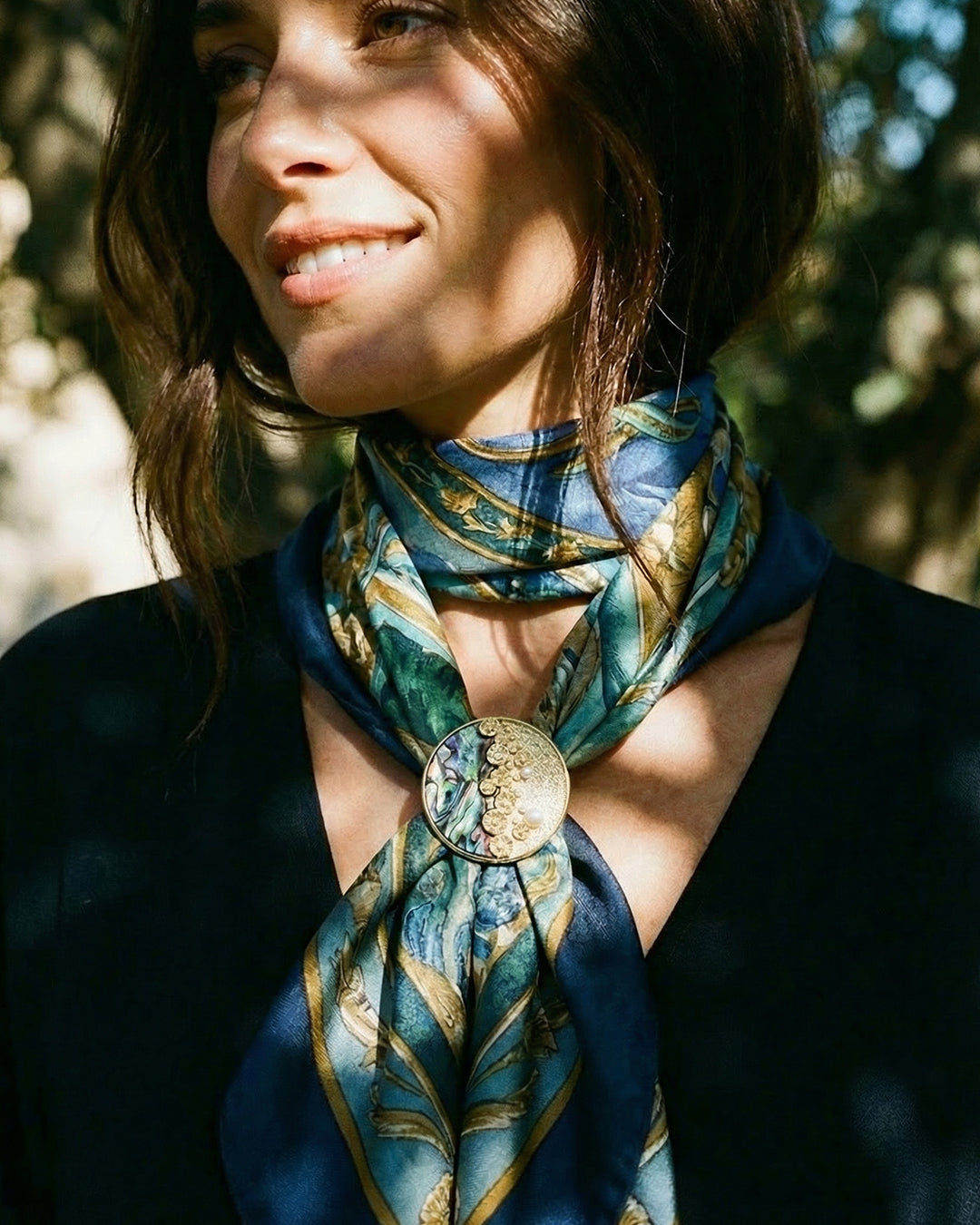 Planet Eclipse - Brosa Statement, Scoica Paua, Perle Naturale, Cristale