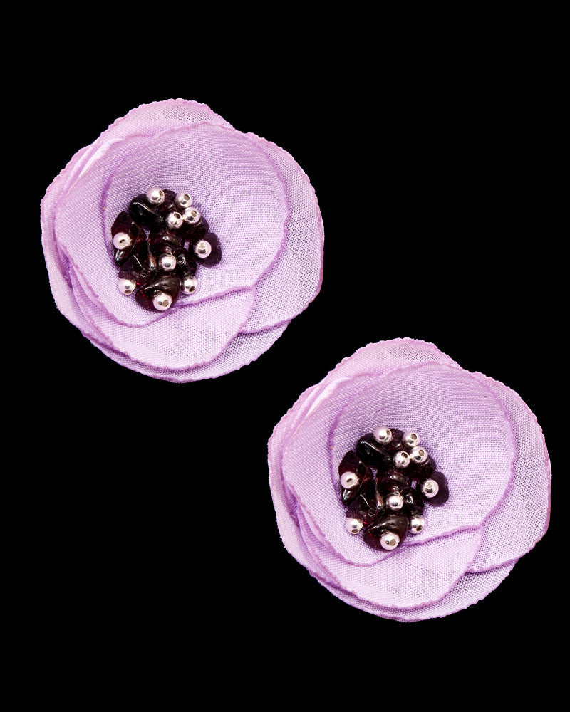 Petite Lavender - Cercei Flori, Maci, Granat