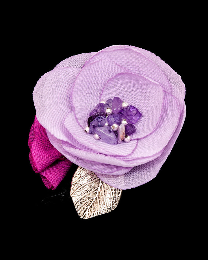 Pin Me Up Purple - Brosa / Clama De Par Floare, Mac Violet, Ametist