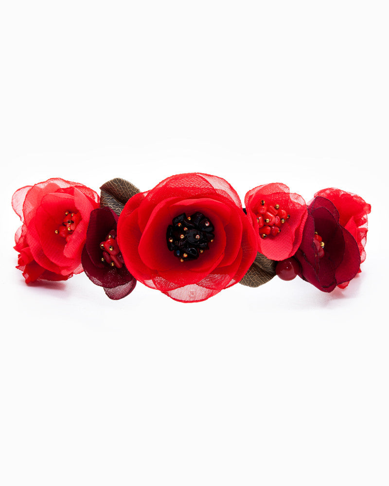 Poppy Crown - Coronita Flori, Maci, Coral, Onix