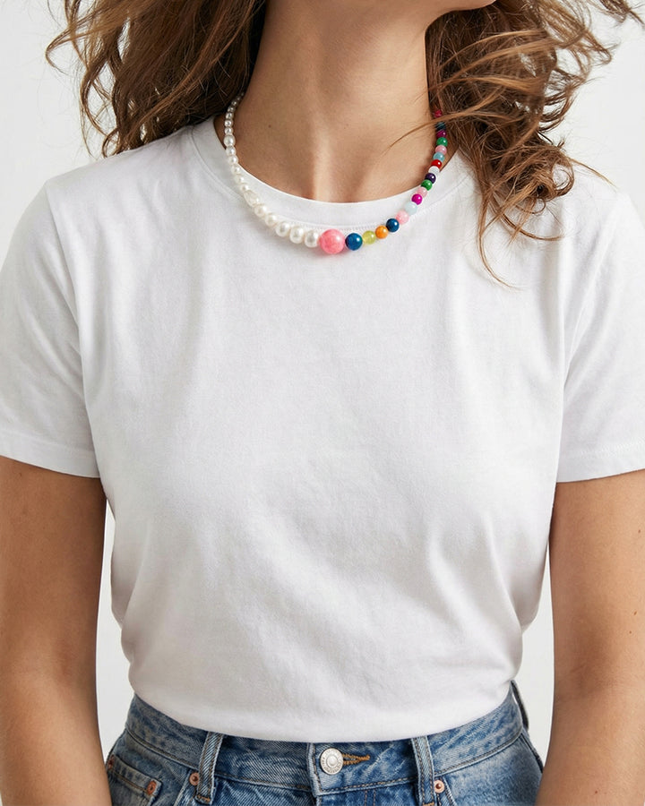 Be Gorgeous - Colier, Perle De Cultura, Pietre Semipretioase