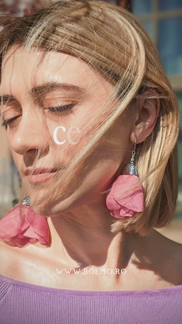 Funky Flower -  Cercei Asimetrici Florali