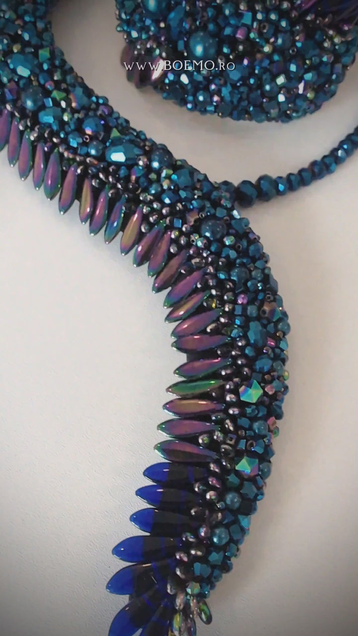 Mother Of Dragons Cuff - Bratara Manseta Statement, Daggers, Cristale