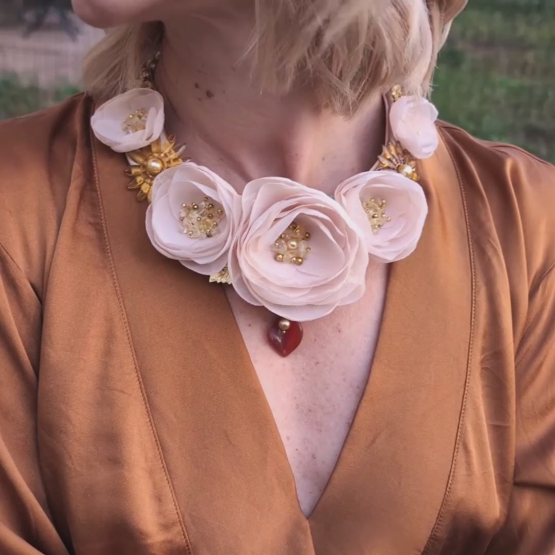 Columbine - Colier Statement Floral, Maci