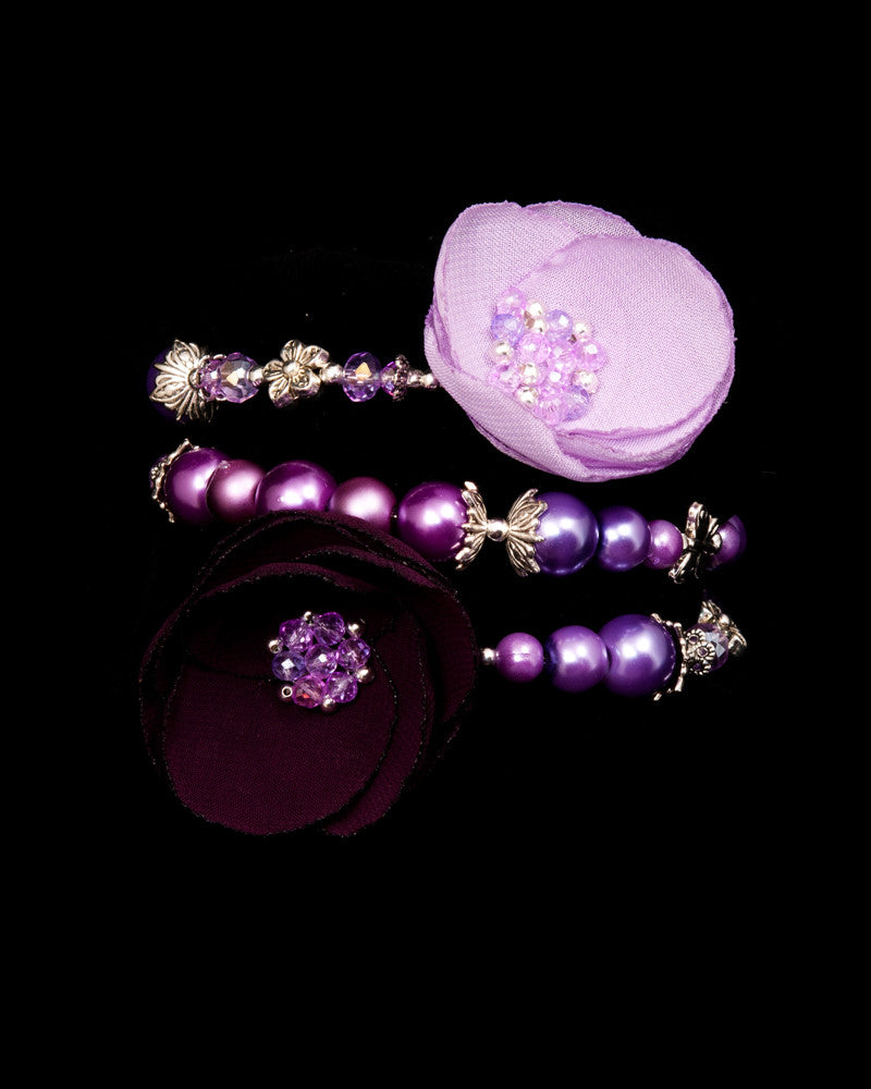 Purple Embrace - Bratara Wrap Maci, Baza Otel Inoxidabil
