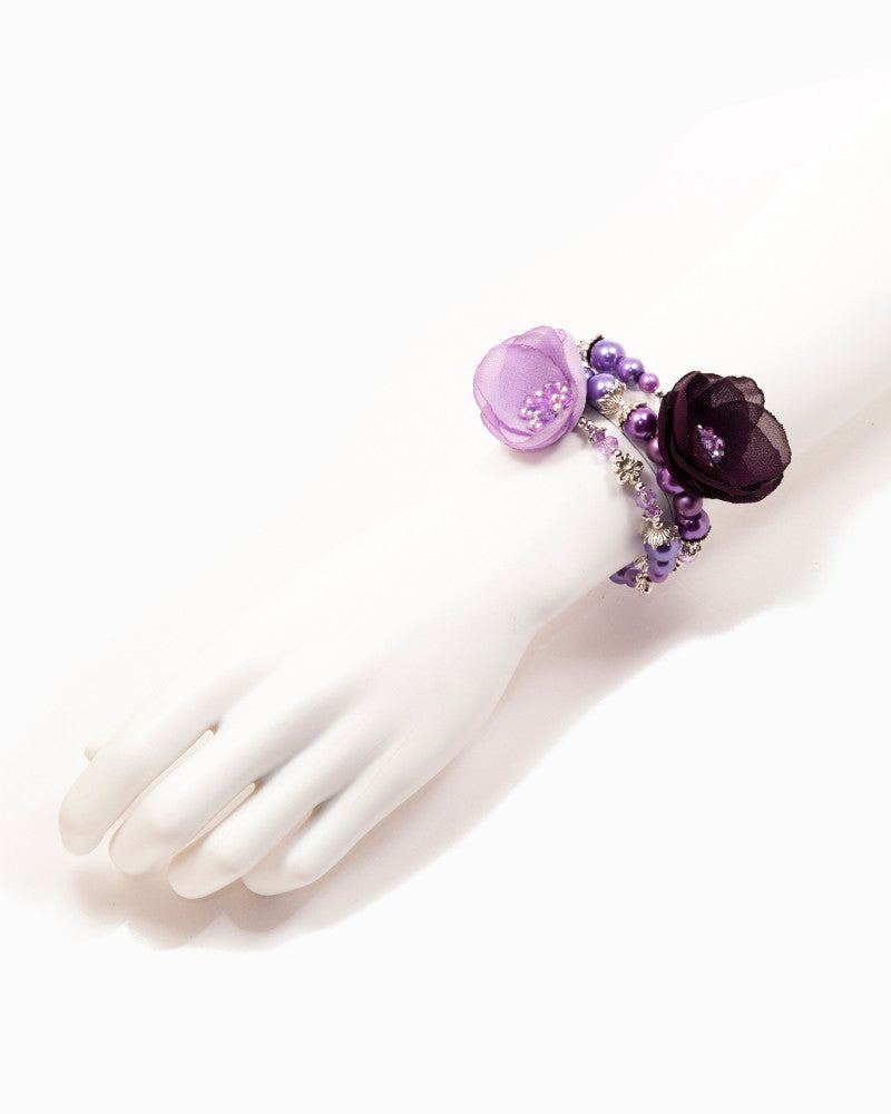 Purple Embrace - Bratara Wrap Maci, Baza Otel Inoxidabil