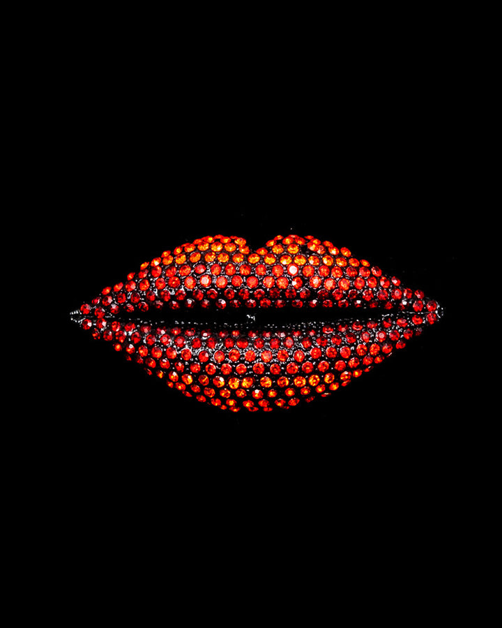 Red Kiss - Brosa Buze Rosie Cristale