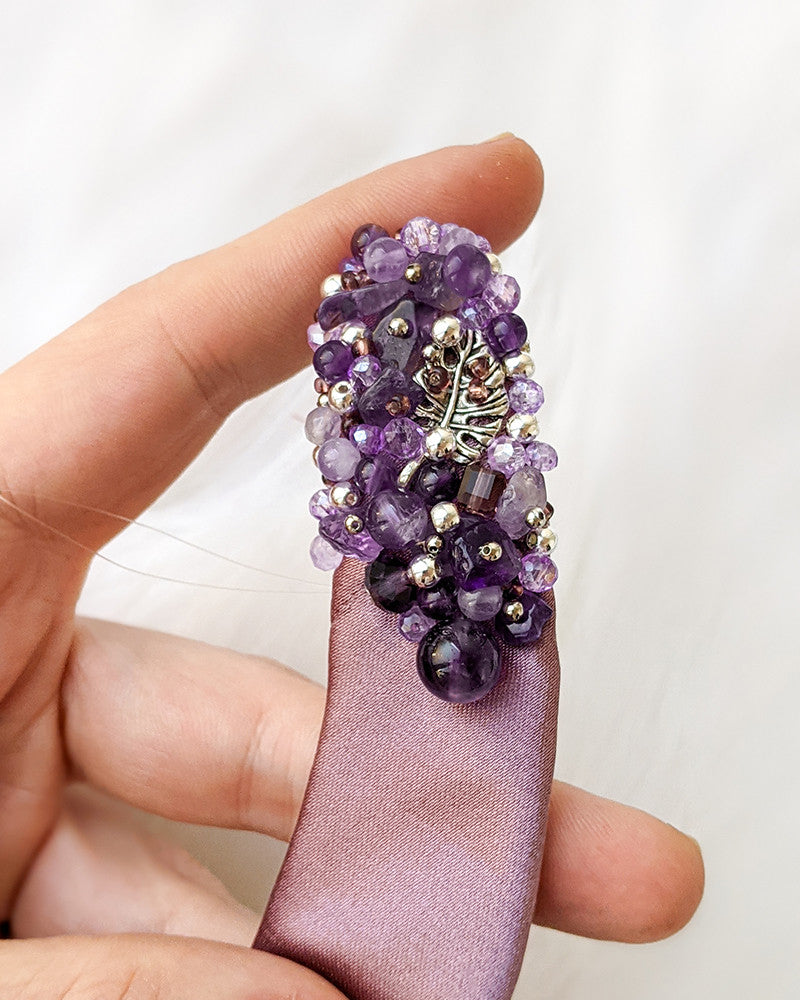 Sweet Lavender - Colier Statement, Ametist, Agate