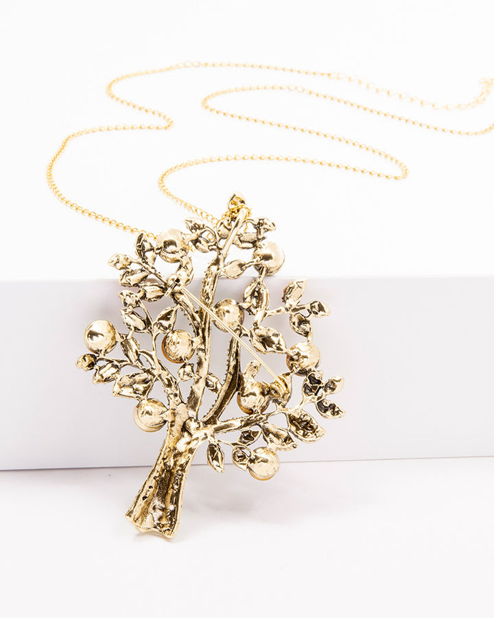 Tree Of Love - Brosa / Pandantiv Copacel Multicolor, Carabina Argint 925, Cristale Fatetate