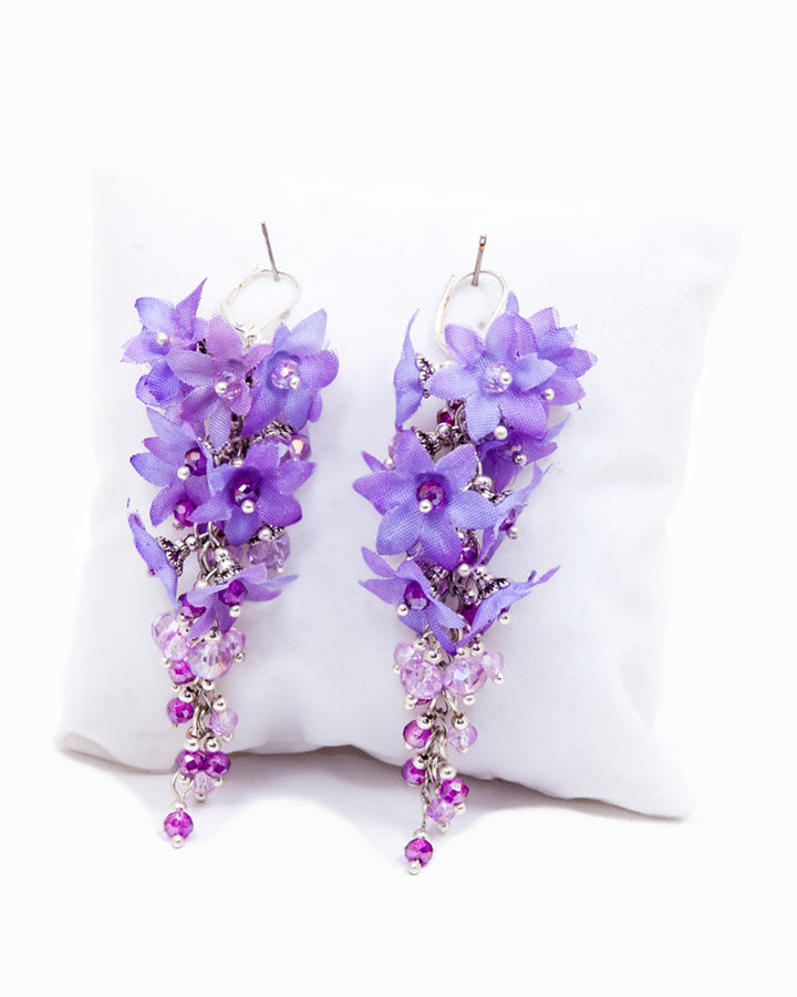 Vivid Lilac - Cercei Ciorchine Florali, Tortite Arg 925