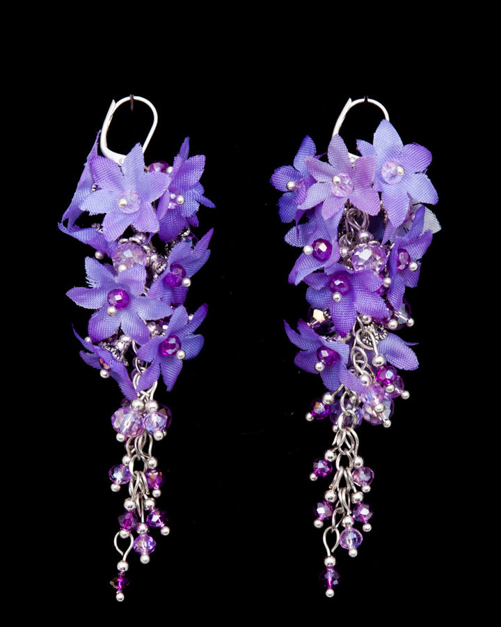 Vivid Lilac - Cercei Ciorchine Florali, Tortite Arg 925
