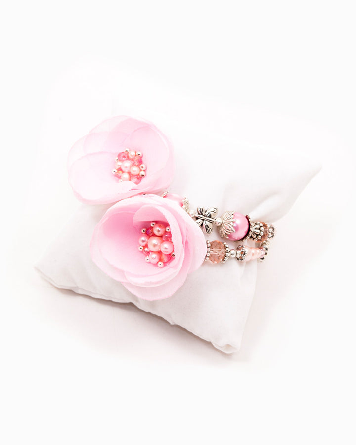 Pink Embrace - Bratara Wrap Maci, Baza Otel Inoxidabil