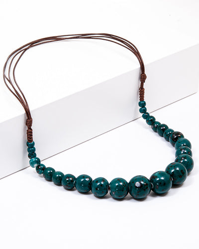Jungle Fever - Colier, Margele Ceramica, Ajustabil